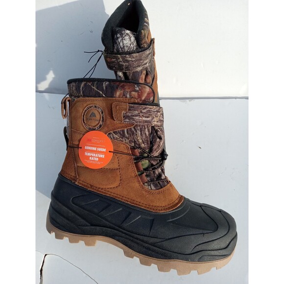 Ozark Trail Mossy Oak Men\'s Suede Thinsulate Winter Pac Boots (Size 8)